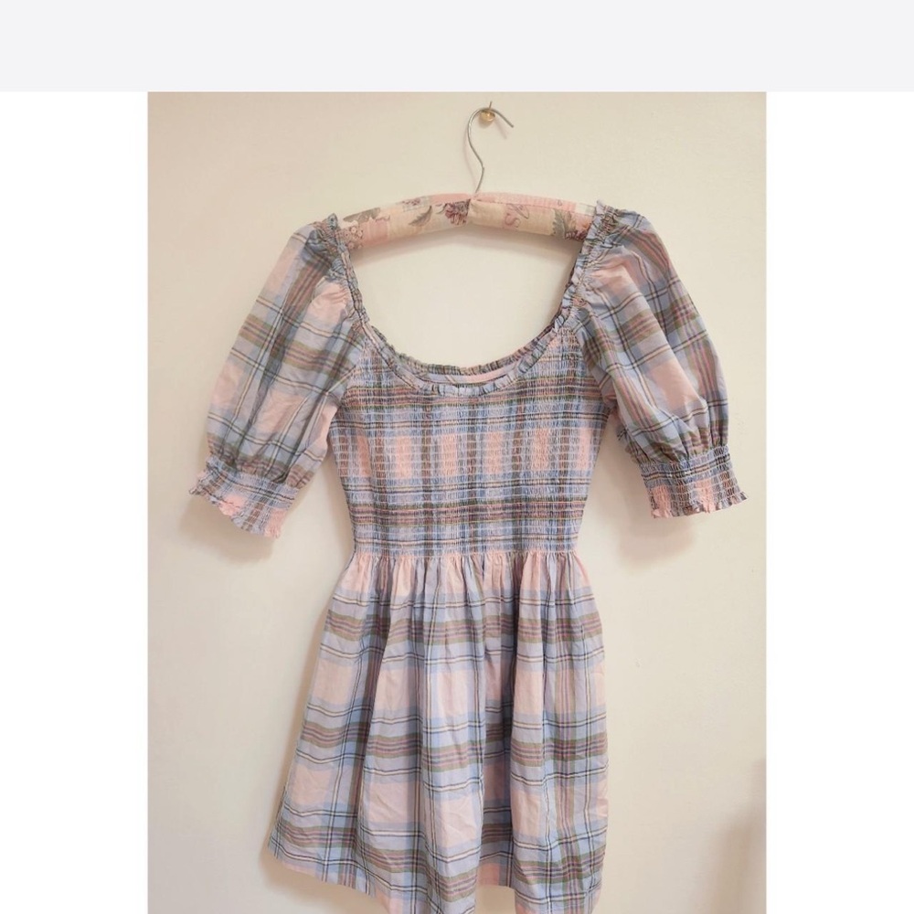 Hill House Pink and Blue Plaid Dress